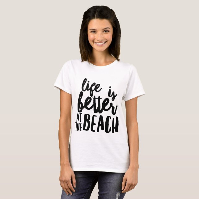 Camiseta la vida es mejor en la playa (Anverso completo)