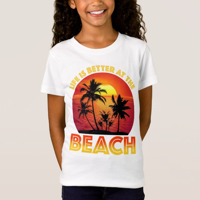 Camiseta La Vida Es Mejor En La Playa (Anverso)
