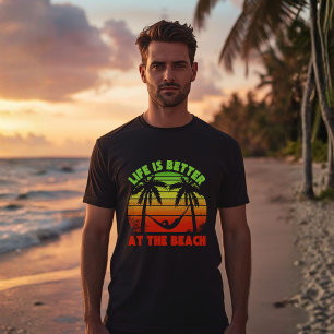 Camiseta La vida es mejor en la playa   Amantes del océano 