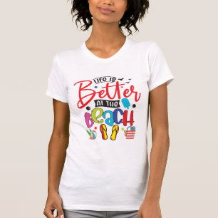 Camiseta La vida es mejor en la playa - Diseño divertido d