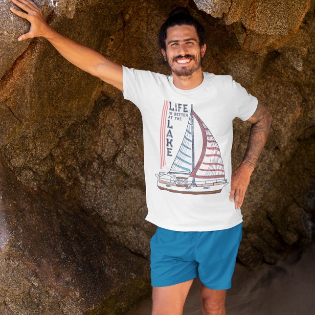 Camiseta La vida es mejor en Lake Boating (Subido por el creador)