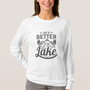 Camiseta La vida es mejor en Lake Quote White