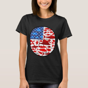 Camiseta La vida es mejor en The River 4 de julio bandera a