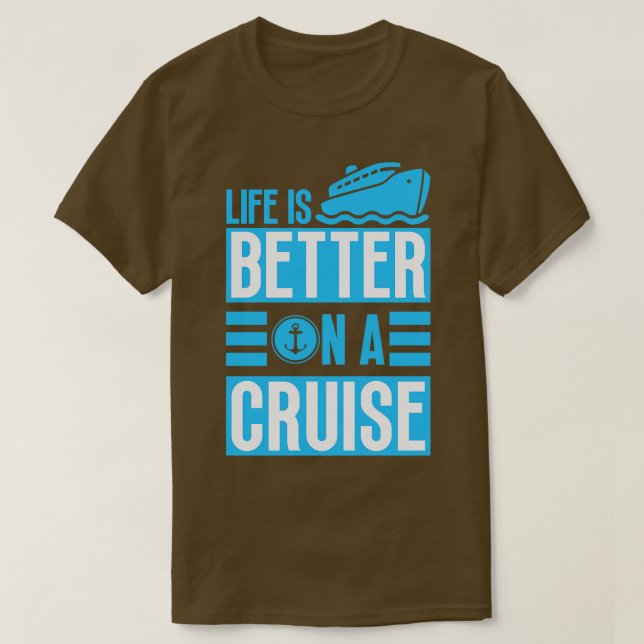 Camiseta La vida es mejor en un crucero (Diseño del anverso)