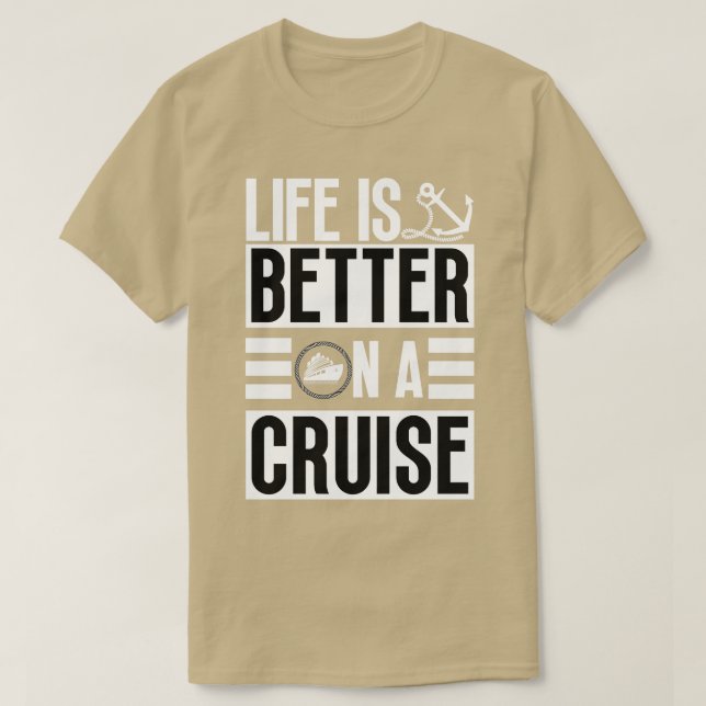 Camiseta La vida es mejor en un crucero 13 (Diseño del anverso)