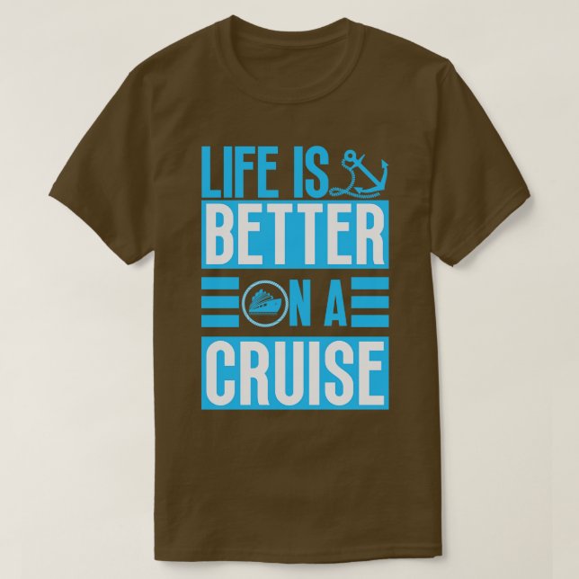 Camiseta La vida es mejor en un crucero 33 (Diseño del anverso)