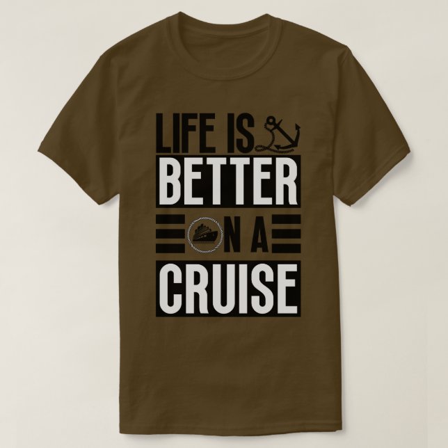 Camiseta La vida es mejor en un crucero 35 (Diseño del anverso)
