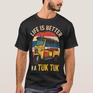 Camiseta La Vida Es Mejor En Un Tuk Tuk Bangkok Tailandia V
