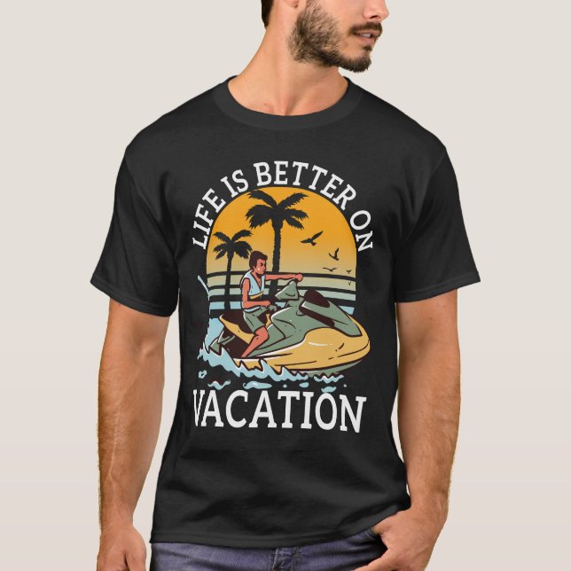 Camiseta La Vida Es Mejor En Vacaciones De Verano. (Anverso)