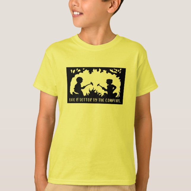 Camiseta La vida es mejor junto a la hoguera (Anverso)