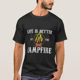 Camiseta La Vida Es Mejor Por El Caminador Scout De Campfir
