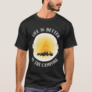 Camiseta La Vida Es Mejor Por El Campfire Funny Camping