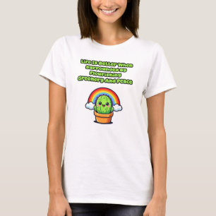 Camiseta La vida es mejor rodeada de vegetación y paz Plant