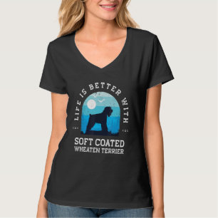 Camiseta La vida es mejor Soft Coated Wheaten Terrier Vinta