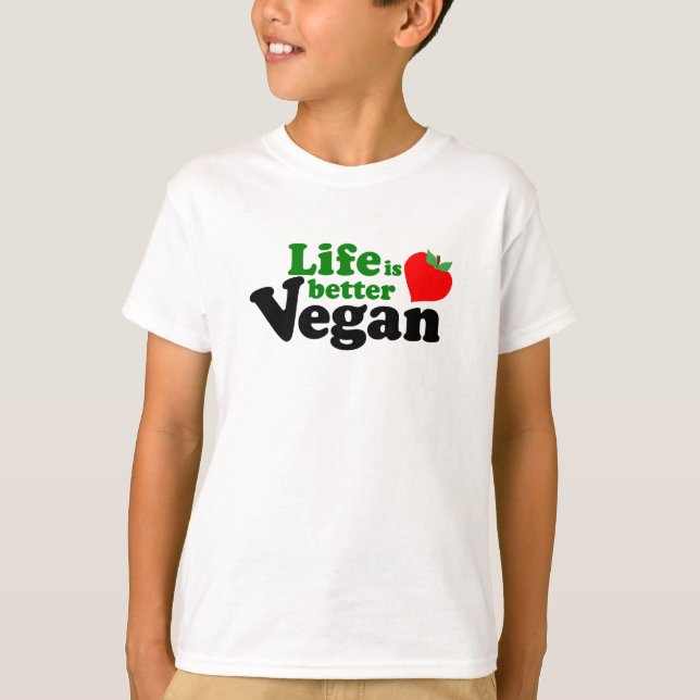 Camiseta La vida es mejor Vegan (Anverso)