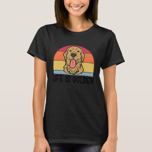 Camiseta La vida es perro recuperador de oro para mujeres