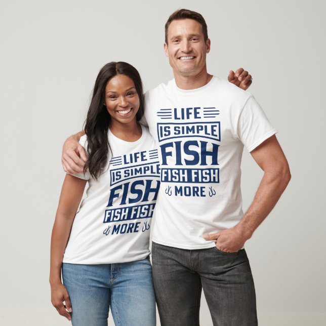 Camiseta La vida es pescado simple (Unisexo)