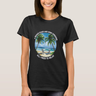 Camiseta La vida es realmente buena Palmeras de coco Retro 