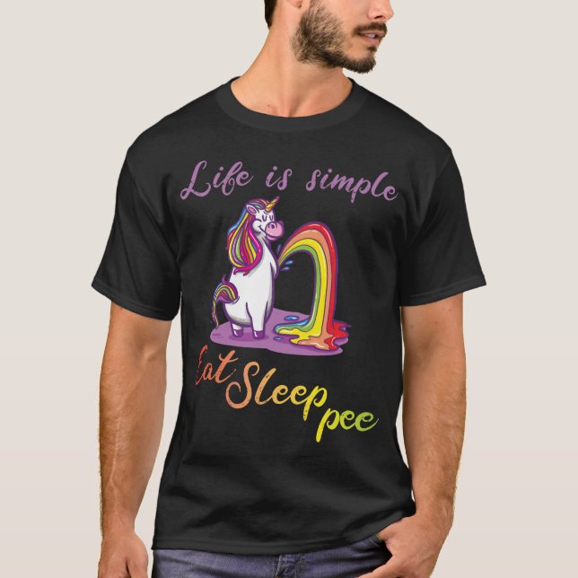 Camiseta La vida es simple - come durmiente (Anverso)