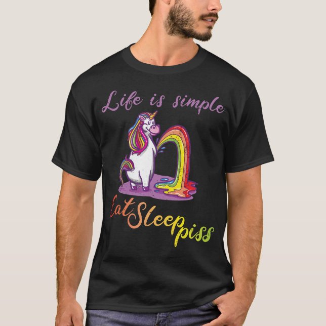 Camiseta La vida es simple - come durmiente (Anverso)