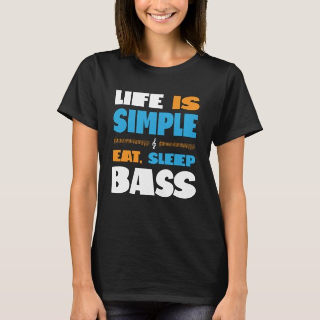 Camiseta La vida es simple comer sueño Sing Barbershop Cuar (Anverso)