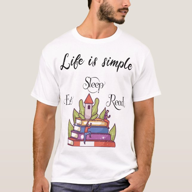 Camiseta la vida es simple - lectura (Anverso)