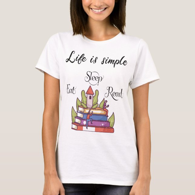 Camiseta la vida es simple - lectura (Anverso)