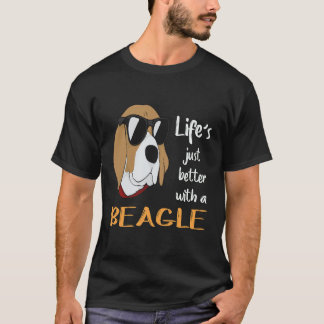 Camiseta La vida es simplemente mejor con un Beagle