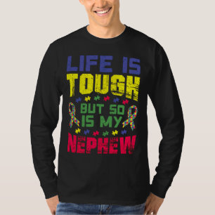 Camiseta La vida es un autismo difícil Conciencia El sobrin