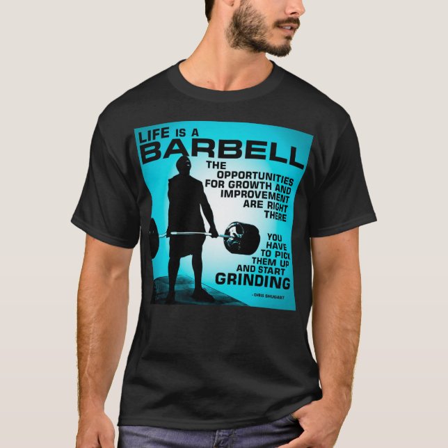 Camiseta La Vida Es Un Barbell - El Gimnasio De Trabajo Ins (Anverso)