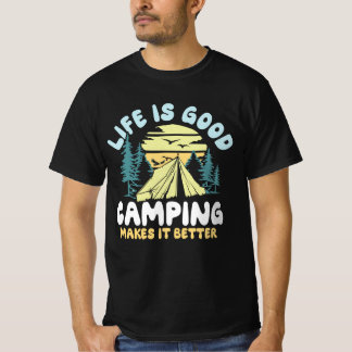 Camiseta La vida es un buen camping lo hace mejor