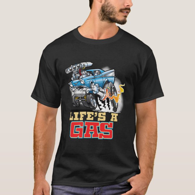 Camiseta La Vida Es Un Coche De Carreras De Arrastrado De G (Anverso)
