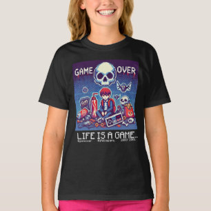 Camiseta La vida es un juego...: Fin del juego (chica de ni