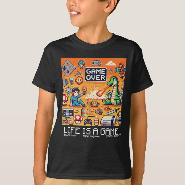 Camiseta La vida es un juego...: Fin del juego (niño niño q (Anverso)