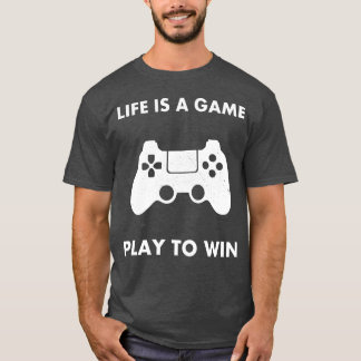 Camiseta La vida es un juego juega para ganar regalo retro