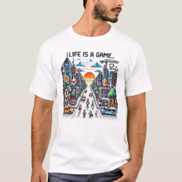 Camiseta La Vida Es Un Juego. #Part2 (8 bits) (camiseta de 