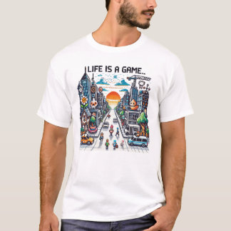 Camiseta La Vida Es Un Juego. #Part2 (8 bits) (camiseta de