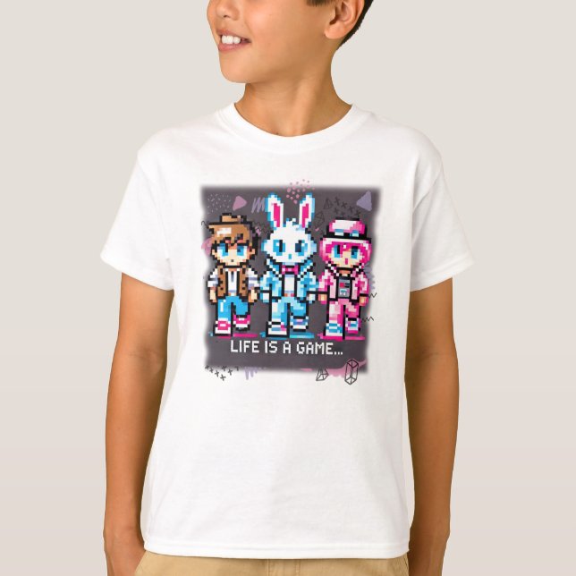 Camiseta La Vida Es Un Juego. #Part2 (8bit) (camiseta de ju (Anverso)