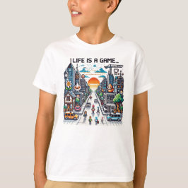 Camiseta La Vida Es Un Juego. #Part2 (8bit) (camiseta de ju