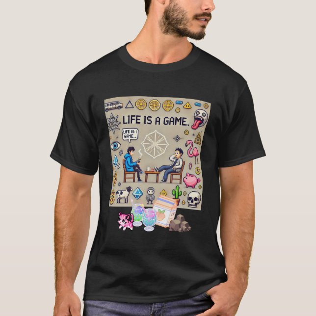 Camiseta La Vida Es Un Juego. #Part2 (8bit) (camiseta de ju (Anverso)