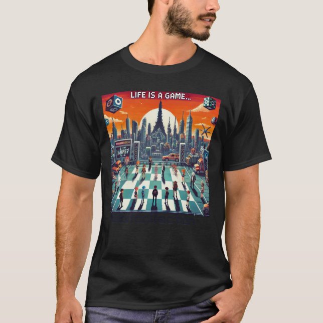 Camiseta La Vida Es Un Juego. #Part2 (8bit) (camiseta de ju (Anverso)