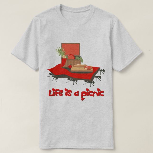 Camiseta La vida es un picnic...por Ants Shirt (Diseño del anverso)