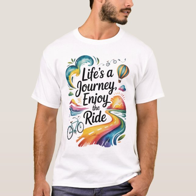Camiseta La vida es un viaje a disfrutar del paseo Inspirad (Anverso)