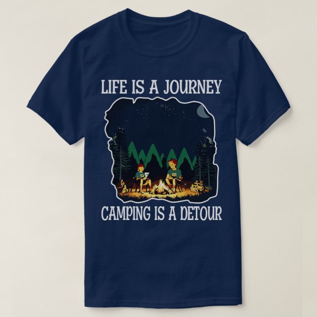 Camiseta La vida es un viaje Camping es un Detour (Diseño del anverso)