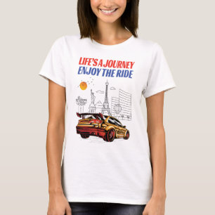 Camiseta La vida es un viaje de mujeres blancas