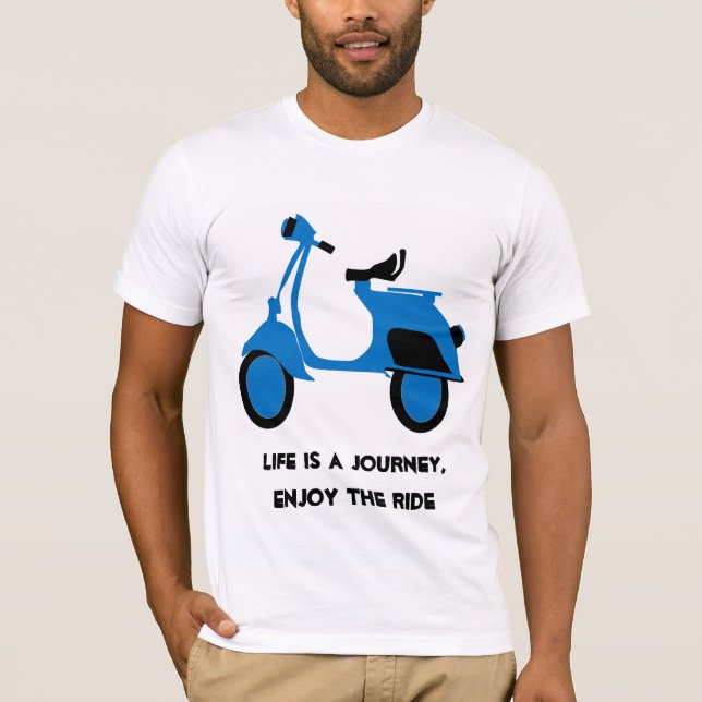 Camiseta La vida es un viaje, goza de la vespa del paseo (Anverso)