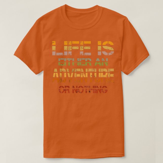 Camiseta La vida es una aventura para los saltos base para  (Diseño del anverso)