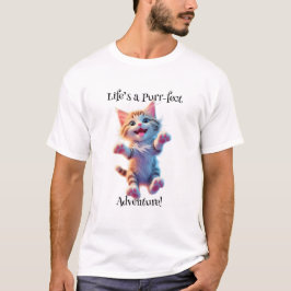Camiseta La vida es una aventura perfecta  Gatito volador