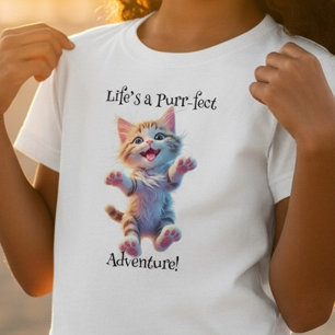 Camiseta La vida es una aventura perfecta y adorable gatito