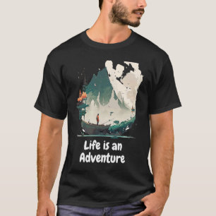 Camiseta La vida es una aventura senderismo naturaleza mont